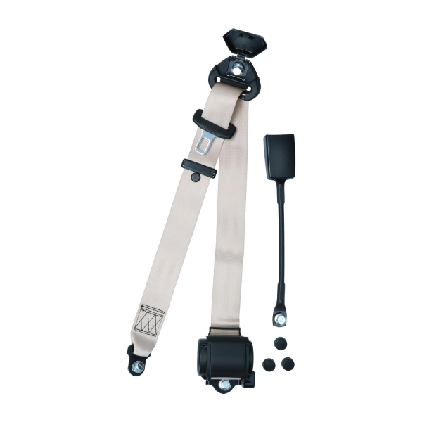 Seat Belt VW Bus 3 Point Seat belt 3-point (automatic) beigee-marked | 111 898 149A  VW Bus T2 T3 T1 Beetle